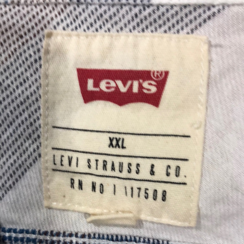 Levi's Men's Blue and White long sleeve Shirt - Picture 4 of 4